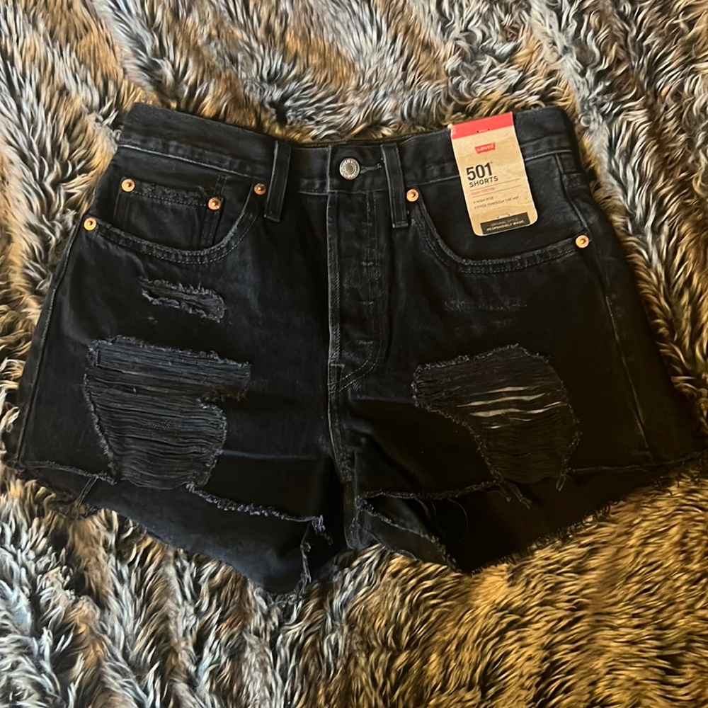 Levi 501 Distressed Shorts